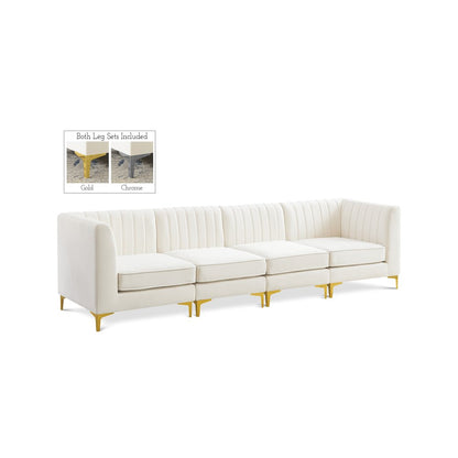 Alina Cream Velvet Modular Sofa