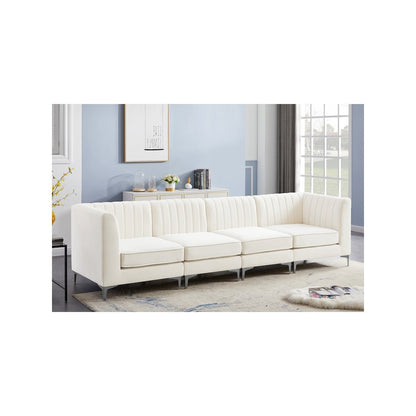 Alina Cream Velvet Modular Sofa