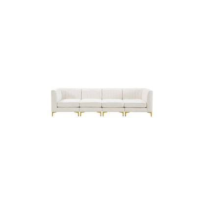 Alina Cream Velvet Modular Sofa
