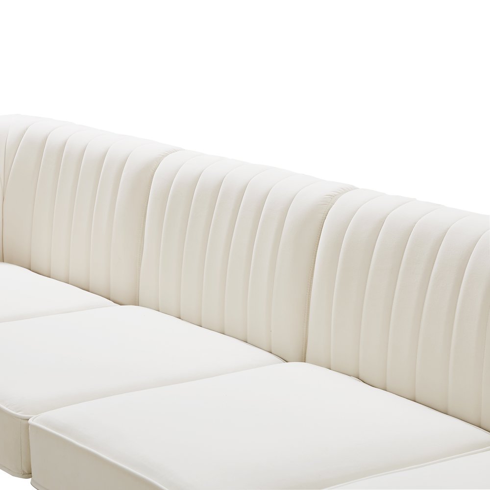 Alina Cream Velvet Modular Sofa