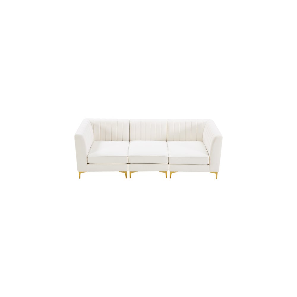 Alina Cream Velvet Modular Sofa