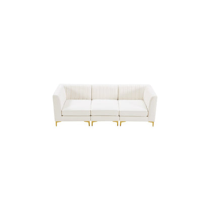 Alina Cream Velvet Modular Sofa