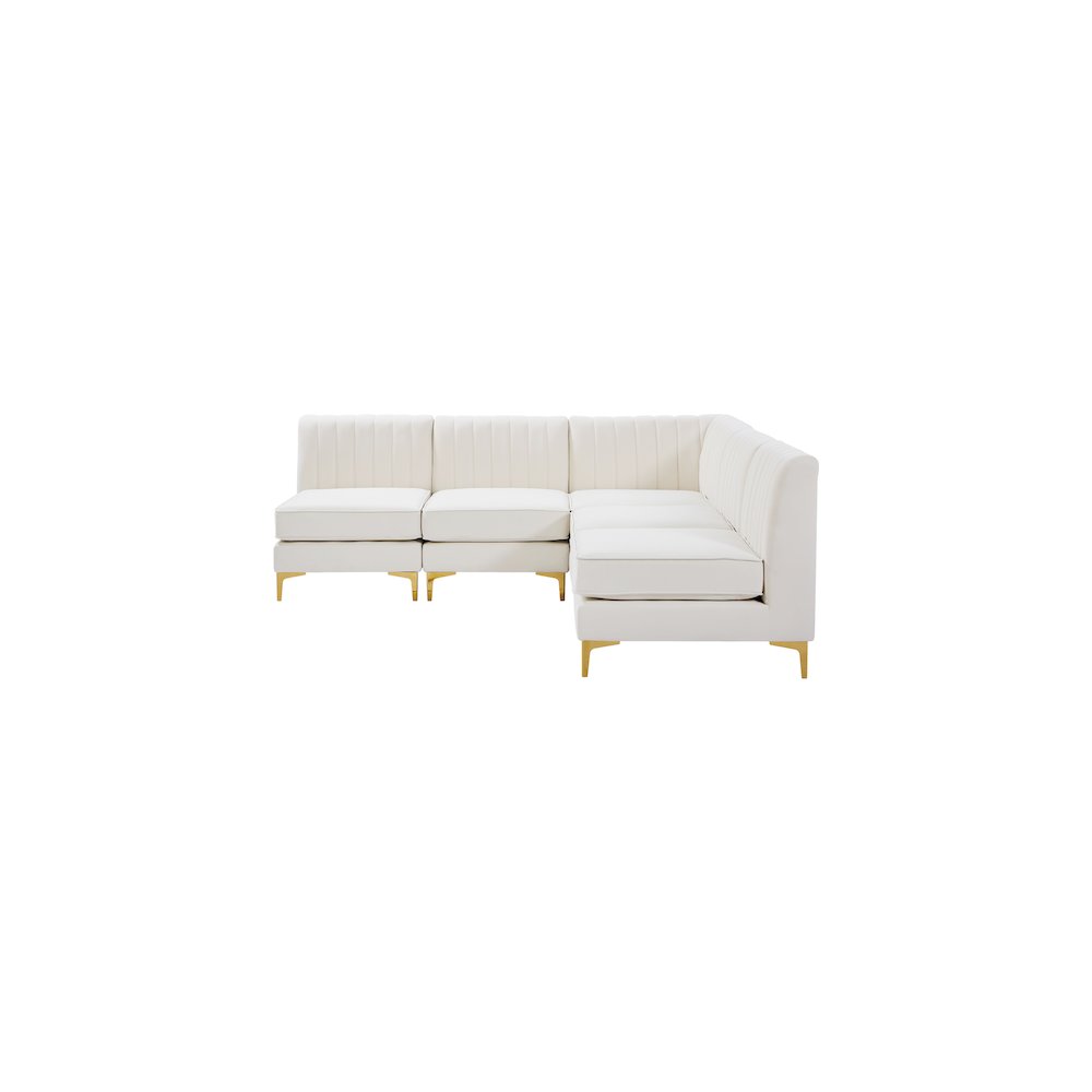 Alina Cream Velvet Modular Sectional