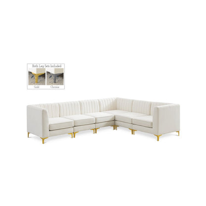 Alina Cream Velvet Modular Sectional