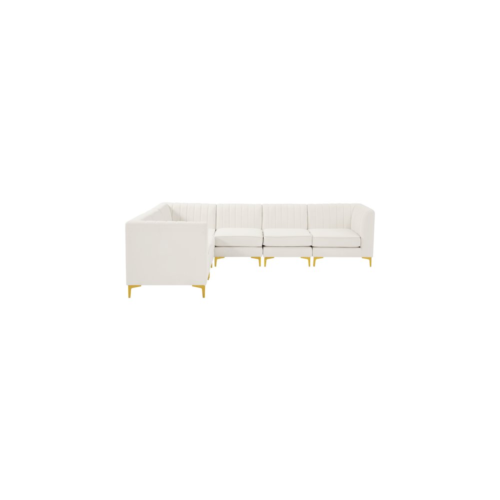 Alina Cream Velvet Modular Sectional