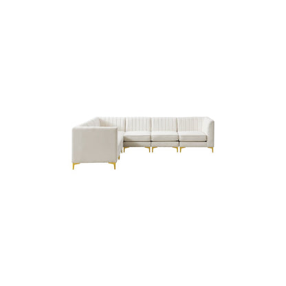 Alina Cream Velvet Modular Sectional