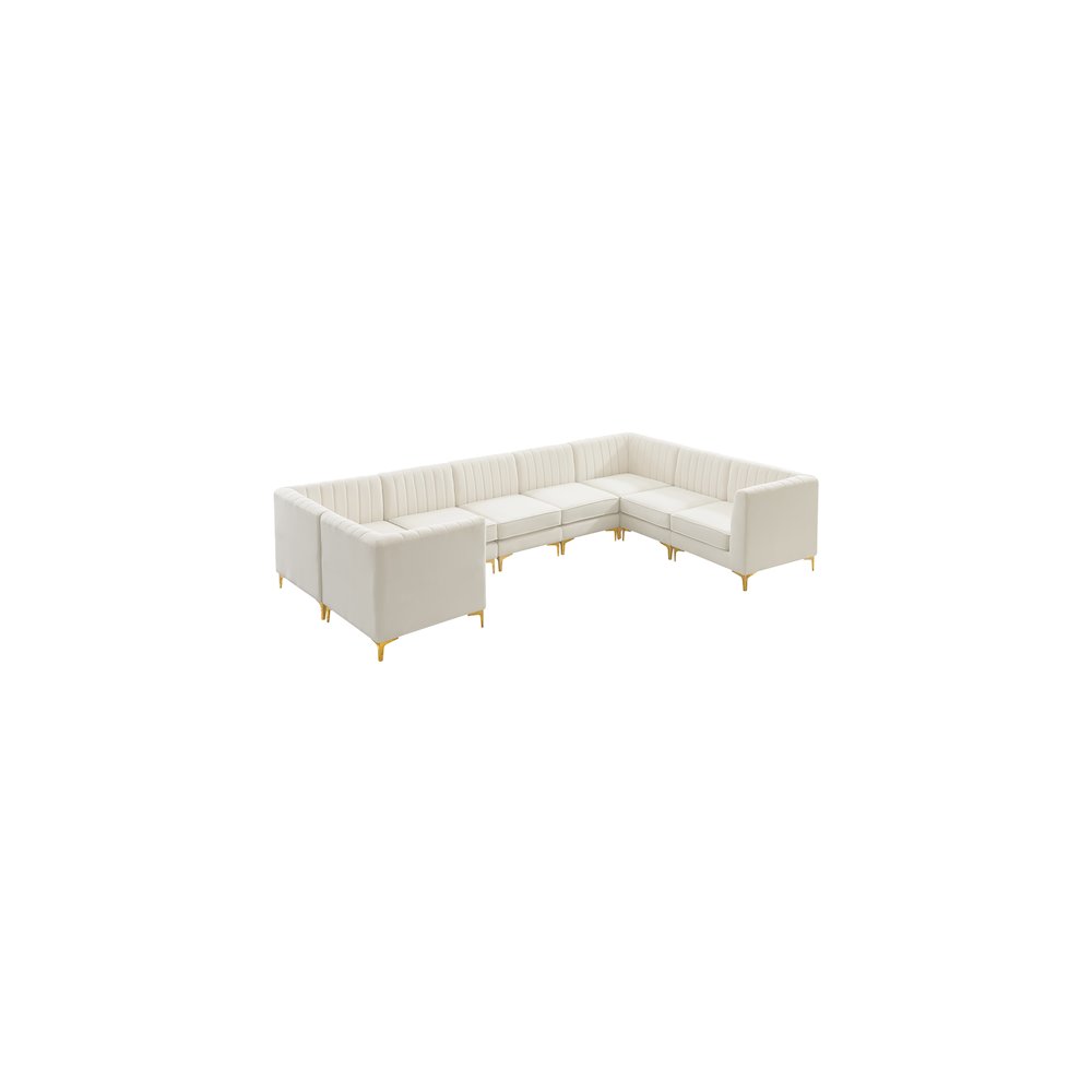 Alina Cream Velvet Modular Sectional