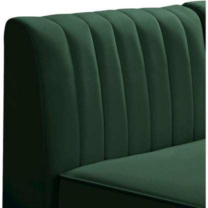 Alina Green Velvet Corner Chair