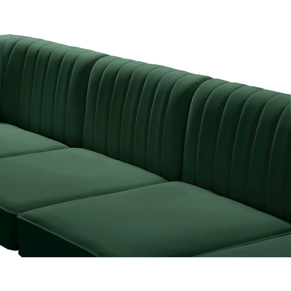 Alina Green Velvet Corner Chair