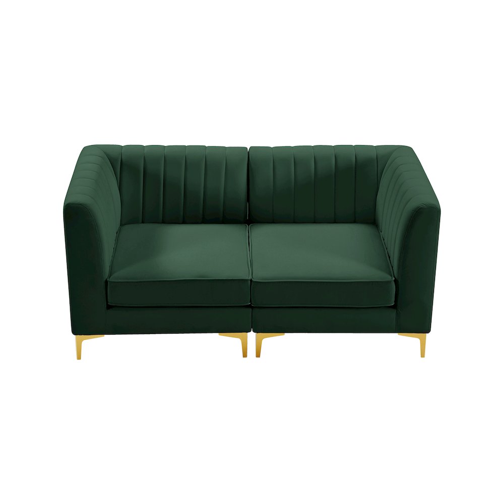 Alina Green Velvet Modular Sofa