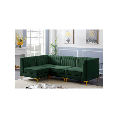 Alina Green Velvet Modular Sectional