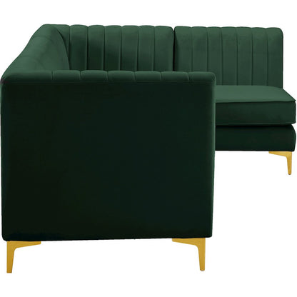Alina Green Velvet Modular Sectional