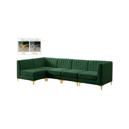 Alina Green Velvet Modular Sectional