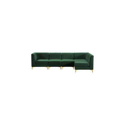 Alina Green Velvet Modular Sectional