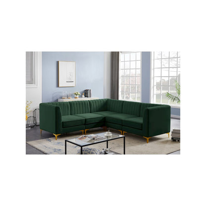 Alina Green Velvet Modular Sectional