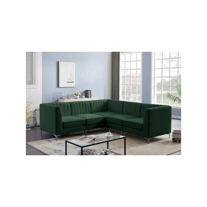 Alina Green Velvet Modular Sectional