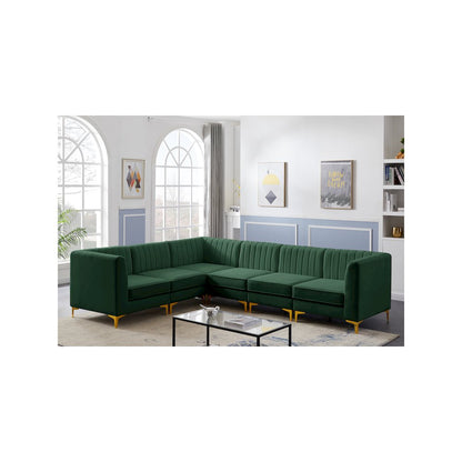 Alina Green Velvet Modular Sectional