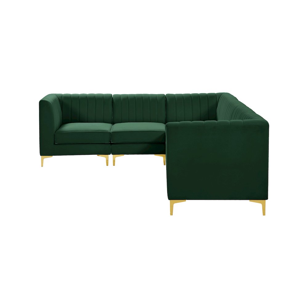 Alina Green Velvet Modular Sectional