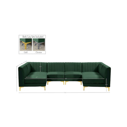 Alina Green Velvet Modular Sectional
