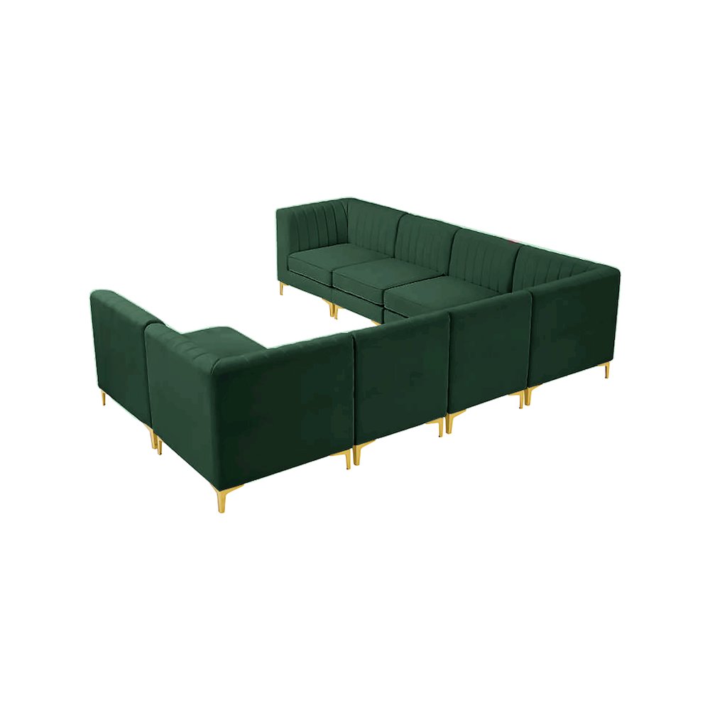 Alina Green Velvet Modular Sectional