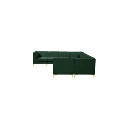 Alina Green Velvet Modular Sectional