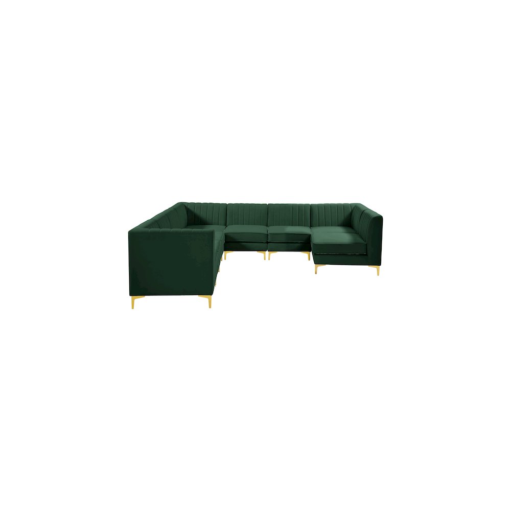 Alina Green Velvet Modular Sectional