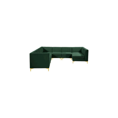 Alina Green Velvet Modular Sectional