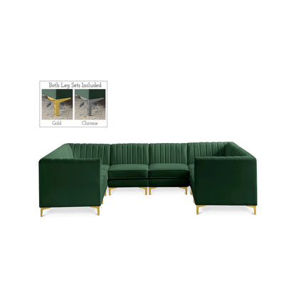 Alina Green Velvet Modular Sectional