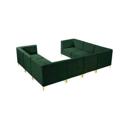 Alina Green Velvet Modular Sectional