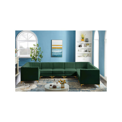 Alina Green Velvet Modular Sectional