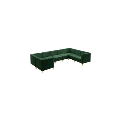 Alina Green Velvet Modular Sectional
