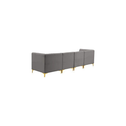 Alina Grey Velvet Modular Sofa