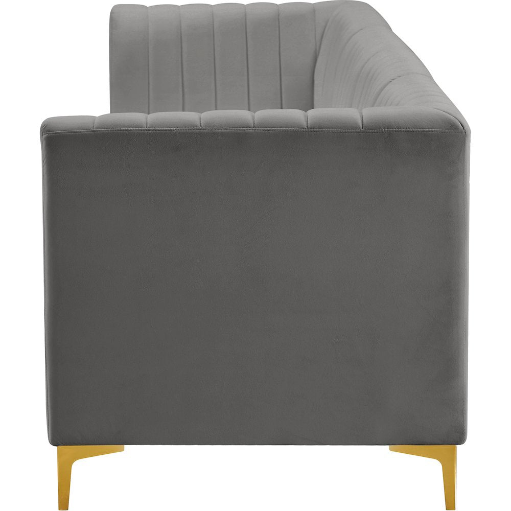 Alina Grey Velvet Modular Sofa