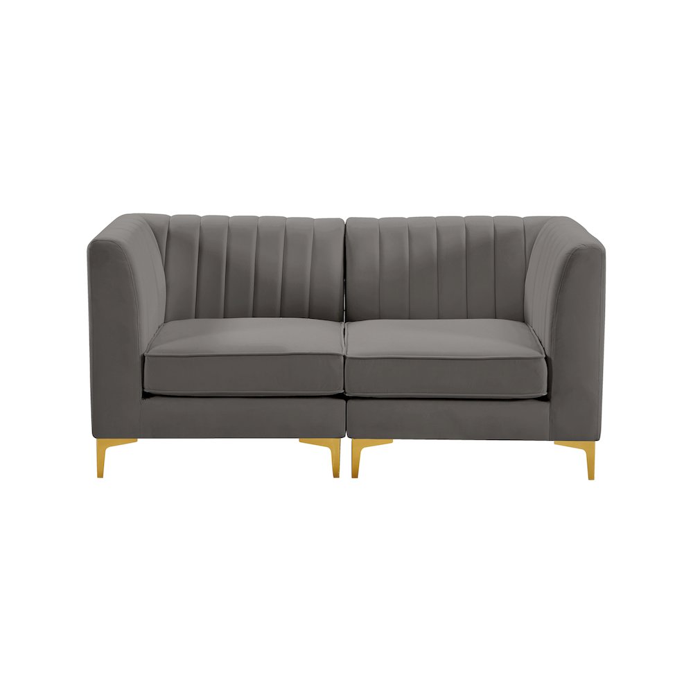 Alina Grey Velvet Modular Sofa