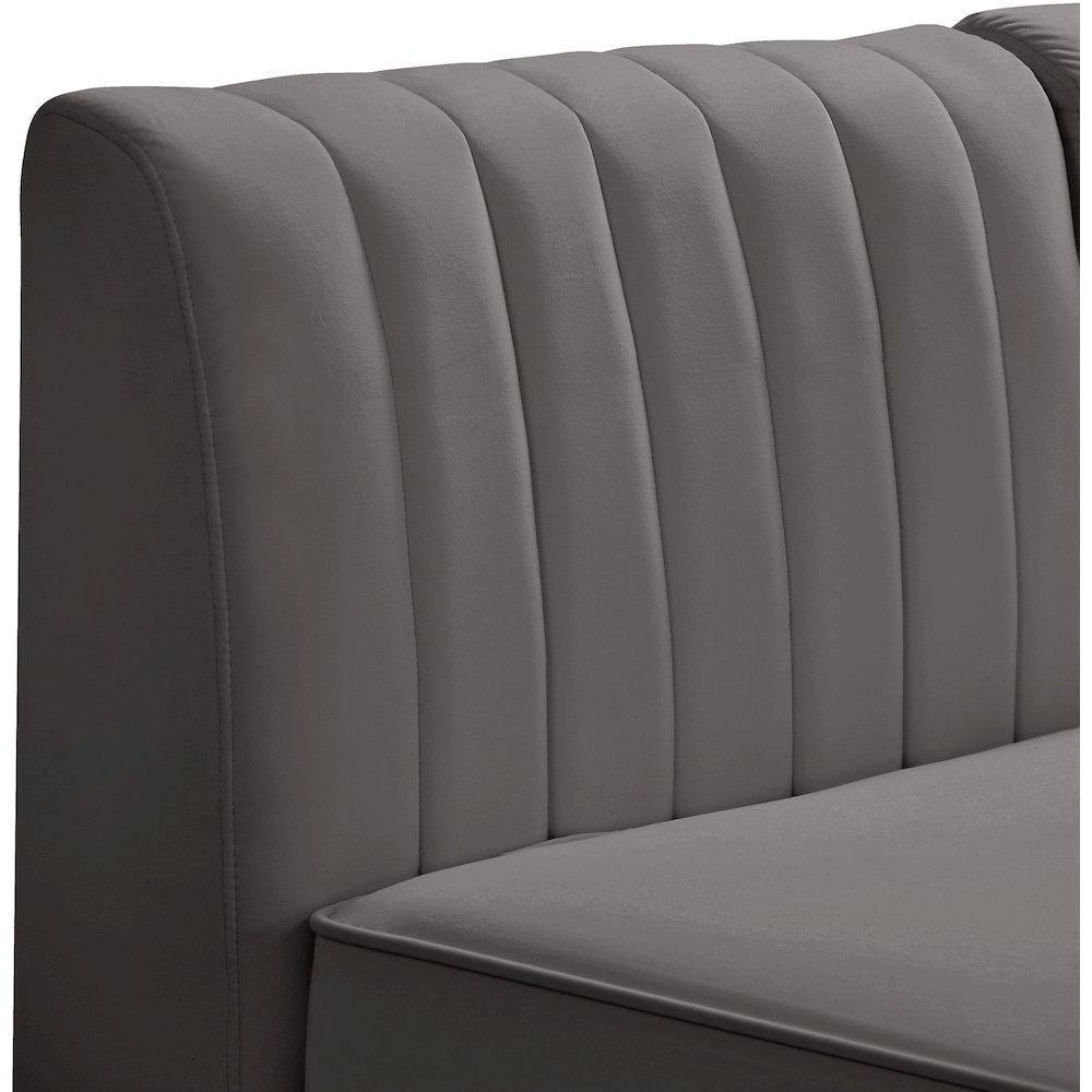 Alina Grey Velvet Modular Sofa
