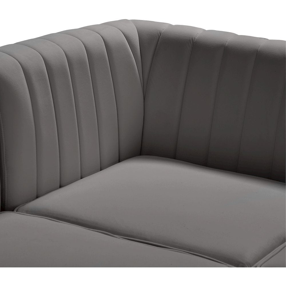 Alina Grey Velvet Modular Sofa