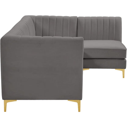 Alina Grey Velvet Modular Sectional