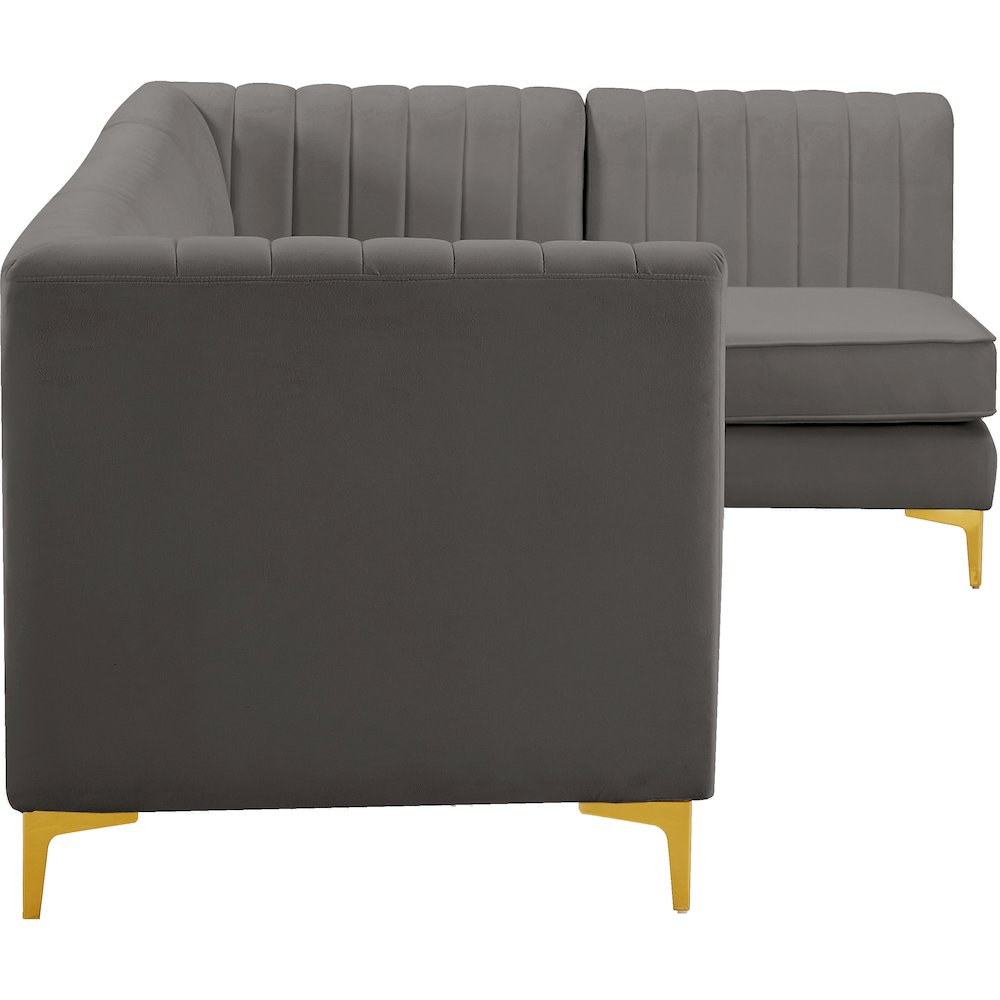 Alina Grey Velvet Modular Sectional