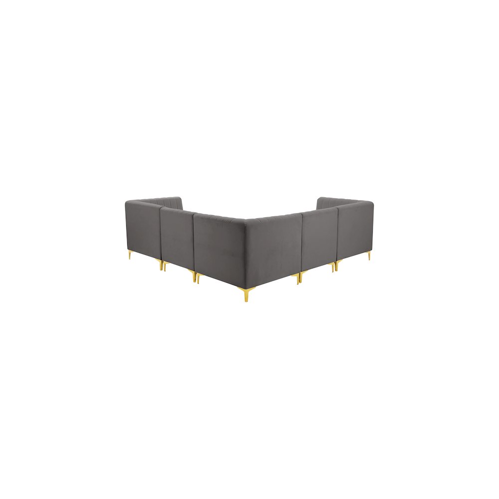 Alina Grey Velvet Modular Sectional