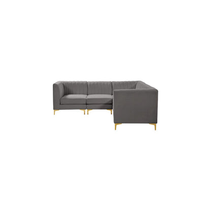 Alina Grey Velvet Modular Sectional