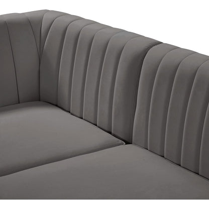 Alina Grey Velvet Modular Sectional