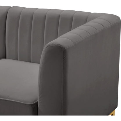 Alina Grey Velvet Modular Sectional