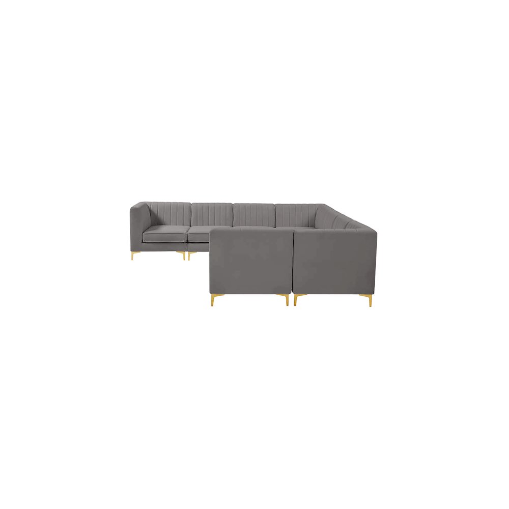 Alina Grey Velvet Modular Sectional