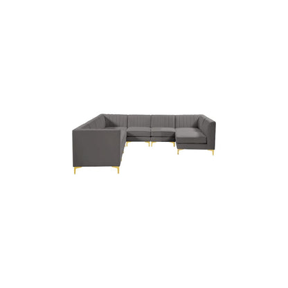 Alina Grey Velvet Modular Sectional