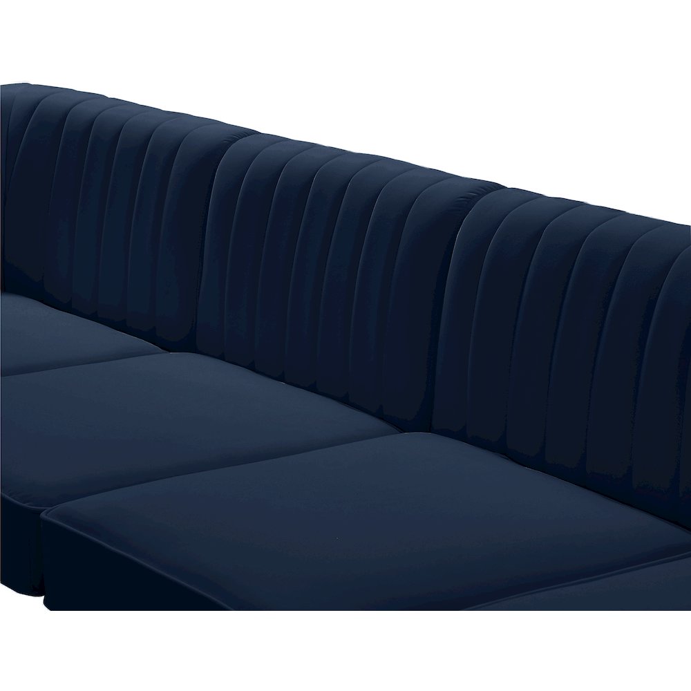 Alina Navy Velvet Armless Chair