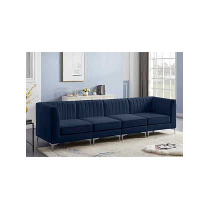 Alina Navy Velvet Modular Sofa