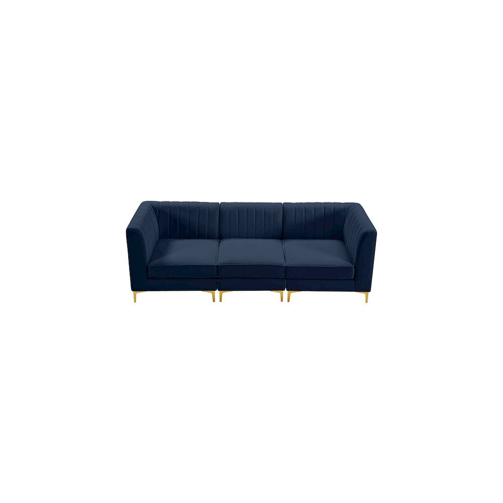 Alina Navy Velvet Modular Sofa