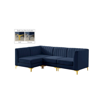 Alina Navy Velvet Modular Sectional