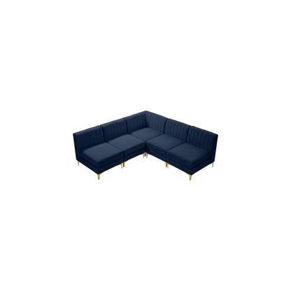 Alina Navy Velvet Modular Sectional