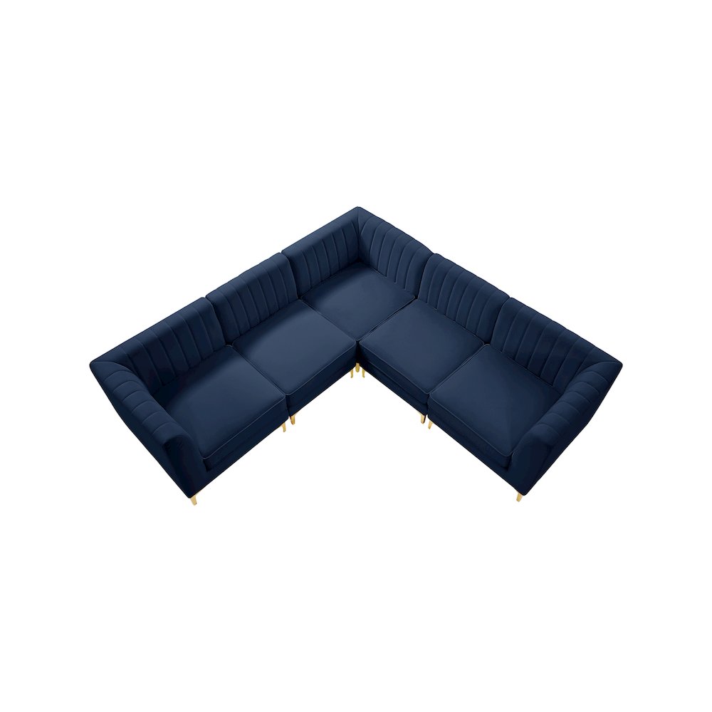 Alina Navy Velvet Modular Sectional